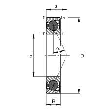 Bantalan HCB71904-E-2RSD-T-P4S FAG