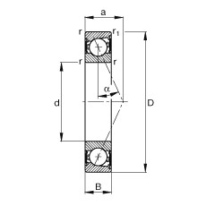 Bantalan B7015-E-2RSD-T-P4S FAG