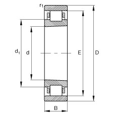 Bantalan N1008-K-M1-SP FAG