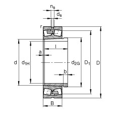 Bantalan 24076-B-K30-MB + AH24076-H FAG