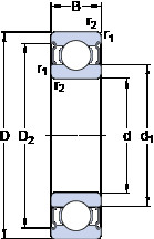 Bantalan 6032-2Z SKF