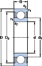 Bantalan 61820-2RZ SKF