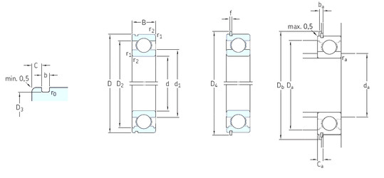 Bantalan 6308N SKF