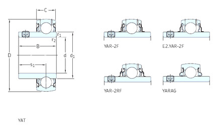 Bantalan YAR209-111-2F SKF