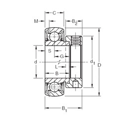 Bantalan GRA105RRB Timken