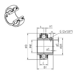 Bantalan UC206-20 SNR