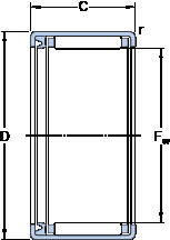 Bantalan HK 1814 RS SKF