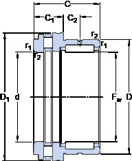 Bantalan NKXR 30 SKF