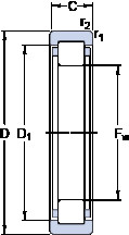 Bantalan RNU 2203 ECP SKF