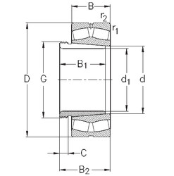 Bantalan 23280-K-MB-W33+AH3280 NKE