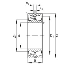 Bantalan 24072-E1A-MB1 FAG