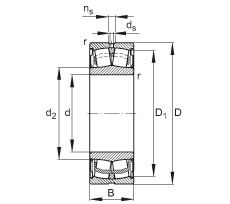 Bantalan WS22216-E1-2RSR FAG