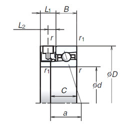 Bantalan 90BNR10XE NSK