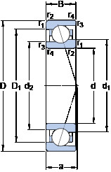 Bantalan 71920 CE/P4A SKF