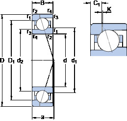 Bantalan 71916 ACE/HCP4AH1 SKF