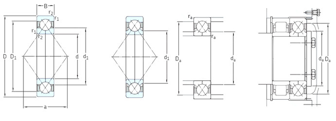 Bantalan QJ215MA SKF