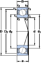 Bantalan S71907 CD/HCP4A SKF