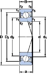 Bantalan S7014 CE/HCP4A SKF