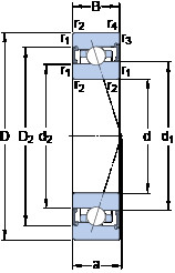 Bantalan S7011 CB/HCP4A SKF