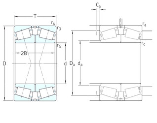 Bantalan 32944/DFC300 SKF