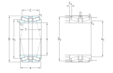 Bantalan 32224T146J2/DB31C210 SKF