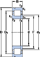 Bantalan NUP 2210 ECNP SKF