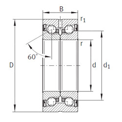 Bantalan ZKLN3062-2RS INA