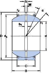 Bantalan GEH 30 ES-2RS SKF