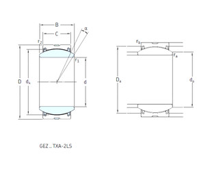 Bantalan GEZ212TXE-2LS SKF