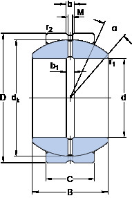 Bantalan GEZH 204 ES SKF