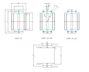 Bantalan GEZM208ES-2RS SKF