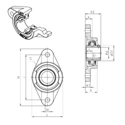 Bantalan UCFL305 SNR