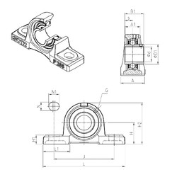 Bantalan UCP214 SNR