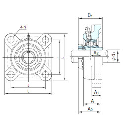 Bantalan UKF207+H2307 NACHI