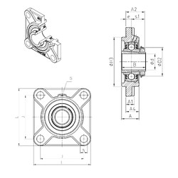 Bantalan UKFS306H SNR