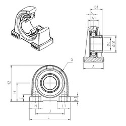 Bantalan USPA208 SNR