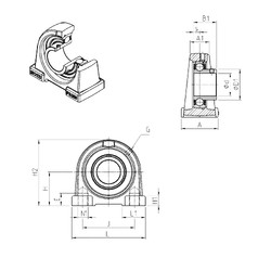 Bantalan USPAE208 SNR