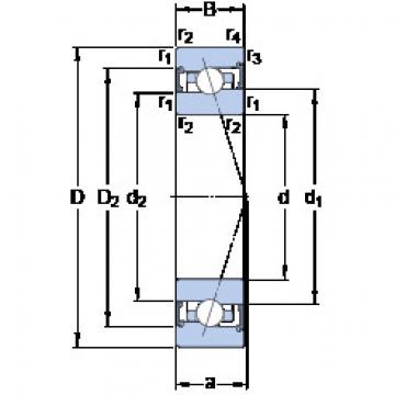 Bantalan S7008 CB/HCP4A SKF