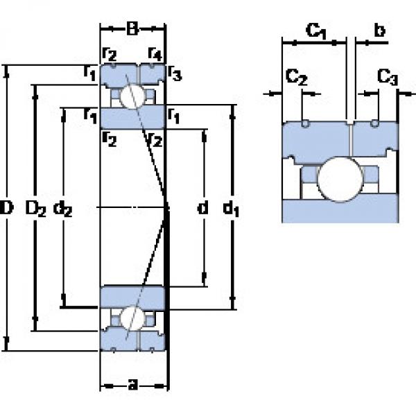 Bantalan 71911 CB/P4AL SKF #1 image