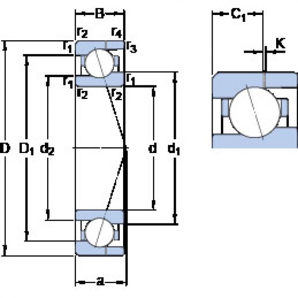 Bantalan 71903 CE/HCP4AH SKF #1 image