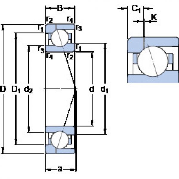 Bantalan 71910 ACE/P4AH1 SKF #1 image