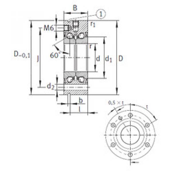 Bantalan ZKLF30100-2RS INA #1 image